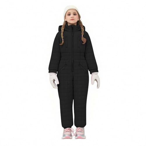 Kinder Schneesuit Overall Winddicht Wasserdicht Dickere Fleece gefüttert Mit Reflektoren Einteiliger Skianzug für Kleinkind Schneesuit Winterurlaub Schneeoverall 2025 Neue Kinder Bekleidungsset Unisex