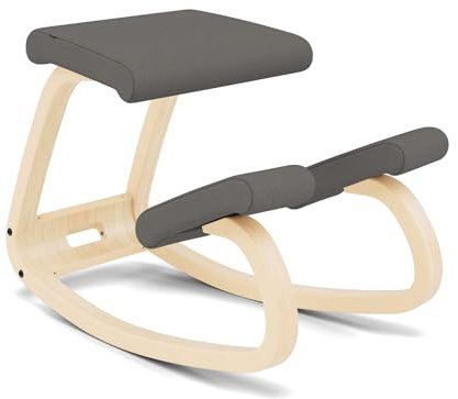 Variable, Original Kniestuhl, Design von Peter Opsvik - Natur/Grau, Profitieren Sie von Einer 10-jährigen Garantie