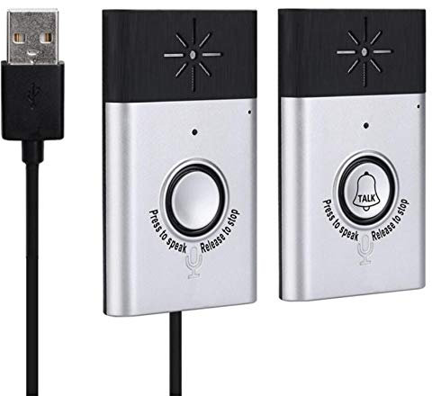 BW - Citofono senza fili – Campanello vocale wireless e campanello wireless supporta citofono vocale bidirezionale operativo a oltre 200 m, per casa e ufficio, argento