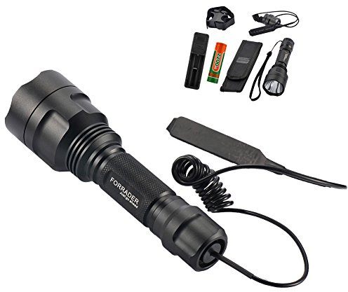 Forrader C8, superhelle Taschenlampe mit Cree-XP-L-HI-V3-LED-Lampen, wasserbeständig, 5 Leuchtmodi, Speicherfunktion, leistungsstarke taktische Taschenlampe