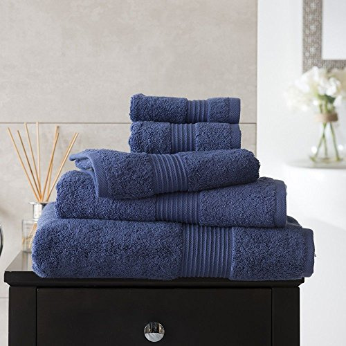 Deyongs - Bliss Pima 100% Cotton 650gsm Bathroom Towel - Denim Blue - Guest Towel