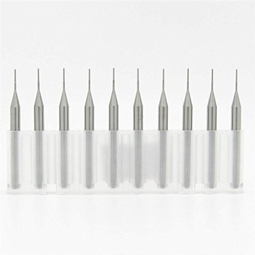 Pxyelec 10PCS 0.5mm Schaftfräser, Gravurbohrer aus Karbid für CNC-/PCB-Maschinen
