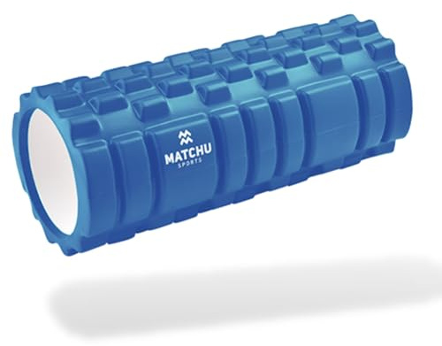 MATCHU - Faszienrolle - Massageroller - Erhältlich in Weich, Mittel und Hart - Erhältlich in 33x14, 45/90x15, 31x10 und 46x13 cm - Erhältlich in Schwarz, Blau und Orange (Blau, 33x14 CM - Mittel)