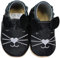 HOBEA-Germany Krabbelschuhe für Jungs und Mädchen in verschiedenen Designs 26/27 (30-36 Mon), Katze schwarz
