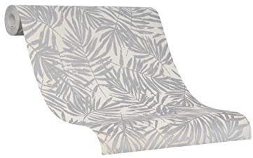 Tapete Beige Vliestapete Silber Floral Blätter Pflanze Blatt Floral Modern La Veneziana IV von marburg Made in Germany 10,05m x 0,53m 31320