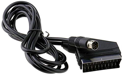 RGB-Scart-AV-Kabel, Audio Video Anschlusskabel, Scart-Konsolenkabel, TV-Kabel, kompatibel mit Sega Saturn, schwarz, 1,8 m, 6 Fuß