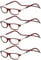 TBOC Pack: Lesebrille Lesehilfe für Herren Damen - [Pack 4 Einheiten] Dioptrien +3.50 Braun Schildpatt Fassung Stärke PC Handy Faltbar Frau Mann Magnetverschluss Clip Alterssichtigkeit Presbyopie