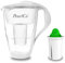 PearlCo Glas-Wasserfilter (weiß) mit 1 Alkaline Classic Filterkartusche - Made in EU
