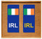 Number Plate Vinyl Stickers - Ireland - Irish Flag - IRL - 1 x set of 2 by Party Decor