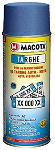 StickersLab - Spray vernice smaltata per targhe rinnova manutenzione veicolo in blu/bianco (Blu)