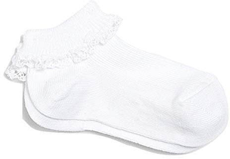 Calzini 6 bambina in filo di scozia taglia 12 Art. 156/308 - Gelso calze (Bco/Rosa senza merletto)