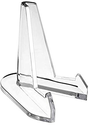 Tixiyu Support de présentation en acrylique transparent - Chevalets stables - Support pour assiettes et pièces de monnaie - Multifonctionnel - Pour mariages, maisons- 43 x 55 x 8 mm