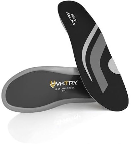 VKTRY Silver Sports Unisex Einlegesohlen: Carbonfaser-Einlegesohlen für Freizeitsportler bis zu 68 kg Gewicht,Stoßdämpfend, verbesserte Leistung, Verletzungsschutz & Regeneration