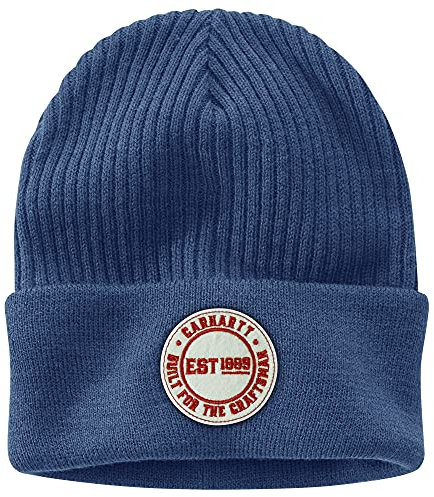 Carhartt Herren 104878 Knit Cuffed Craftsman Patch Beanie, Folkstone Grau, Einheitsgröße