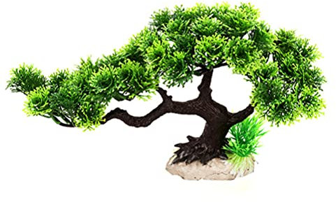 Balacoo Artificial Bonsai Tree Fake Plant Fish Tank Decoration Aquarium Decor Fake Plants Pine Tree Ornament Bonsai DIY Accessory