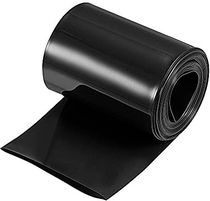 sourcing map PVC Schrumpfschlauch Rohr Ersatz 10ft 60mm Flache Akkupack Schwarz