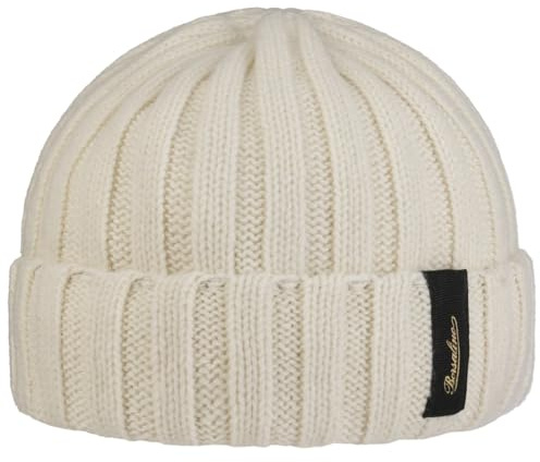 Borsalino Kaschmirmütze Umschlagmütze Strickmütze Wollmütze Damen/Herren - Made in Italy mit Umschlag Winter Herbst-Winter - One Size cremeweiß