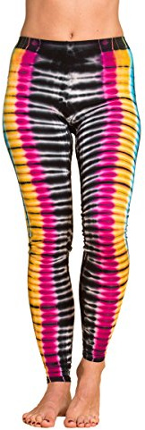 PANASIAM Yoga Leggings Damen - Yogaleggings Sport Tights lang - Zebramuster | weich & elastisch, Sporthose für Yoga, Fitness & Freizeit, atmungsaktiv, Viskose mit Elasthan, von Hand gebatiktes Unikat