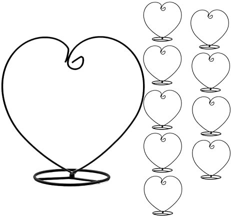 Eidoct Ornament Display Stand, Heart Shaped Iron Hanging Stand Rack Holder for Home Wedding Decoration, Hanging Glass Globe and Witch Ball(Without Glass Bottle) (10)