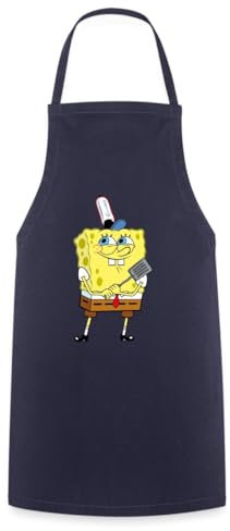 Spreadshirt SpongeBob Schwammkopf Burger Braten Kochschürze, One size, Navy