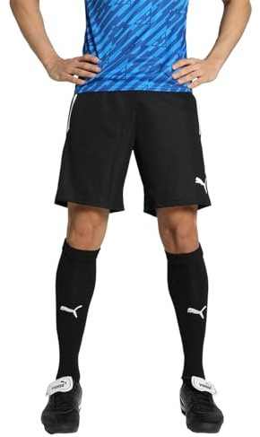 PUMA Herren Teamliga Training Shorts 2 (Open Pockets), Schwarz, Weiß, L