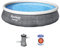 YibaoKids Set Piscina Fuori Terra Premium con Telaio in Acciaio Prisma Tondo da 13 Piedi X 33 Pollici con Pompa A Cartuccia Filtro, Set Piscina