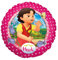 Party Factory `Heidi´ Folienballon, Ø45cm, pink, Heidi in den Alpen, Heliumballon zum Kindergeburtstag