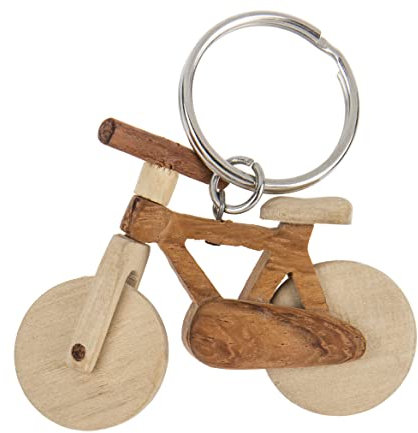 Porte clés vélo en bois - Vendu à l'unité - Idéal cadeau cycliste - Porte clef bicyclette - Bicycle keychain