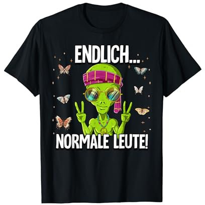 Endlich Normale Leute Hippie Goa Rave Psychedelisches T-Shirt