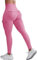 Nuofengkudu Damen Sport Cargo Leggings mit Taschen High Waist Stretch Cargohose Eng Hosen Push up Sportleggins Stretch Jeggings Gym Fitness Outdoor Workout Sporthose Y-Rosa XS