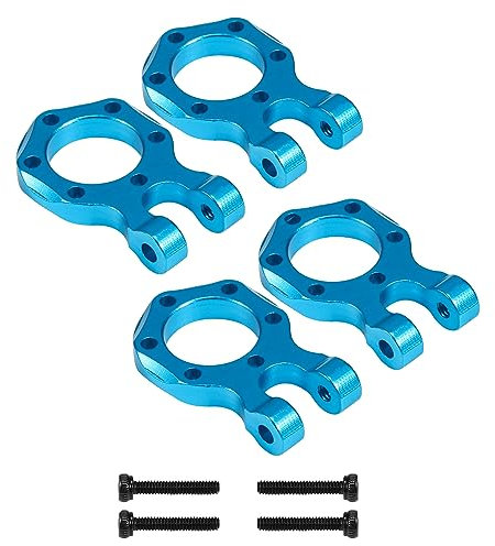 AMK Aluminum SCX10 Bumper D-Ring Winch Tow Hook Drop Hitch 1/10 RC Crawler Accessories TRX4 Upgrades for TRX6 Wrangler Gladiator Element Enduro TF2 Gen7 Gen8 (Blue(Fr+Rr))