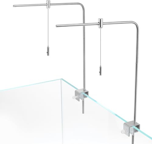 UKCOCO 1 Satz Aufhänger Für Fischbecken Aquarium-lichtstativ-set Aquarium-lichthalterung, Hängehalterung Aquariumleuchte Zum Anklipsen Rucksackfilter Gestell Regal Glas Aluminiumlegierung