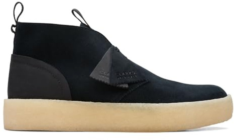 Clarks Men's Desert Cup Chukka Boots, Black Suede, 12 M