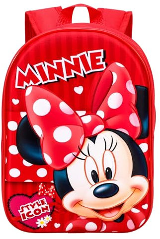 TDL MINNIE MOUSE PREMIUM 3D BACKPACK MINNIE MOUSE 3D GIRL POLKA DOT BOW BAG