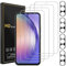 Romkasi [4+4 Stück Panzer Schutz Glas für Samsung Galaxy A54 4G/ 5G, 4 Stück Schutzfolie und 4 Stück Kameraschutz, 9H Härte Panzerfolie, Anti-Kratzr Glasfolie, HD Displayschutz