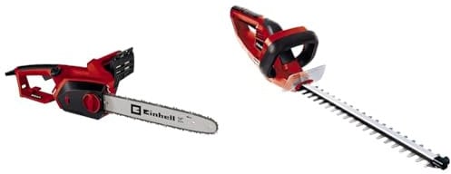Einhell Motosierra eléctrica GH-EC 1835 (1800 W, barra de corte robusta, cadena afilada, tensado & Recortasetos eléctrico con cable - GH-EH 4245. 230 V, 420 W longitud de corte de 450 mm