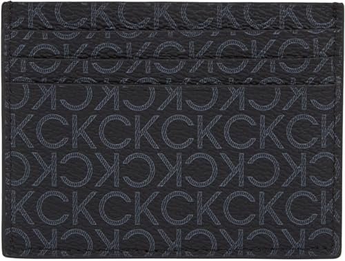 Calvin Klein Uomo Porta Carte Classic Mono Cardholder con Stampa del Logo, Nero (Classic Mono Black), Taglia Unica