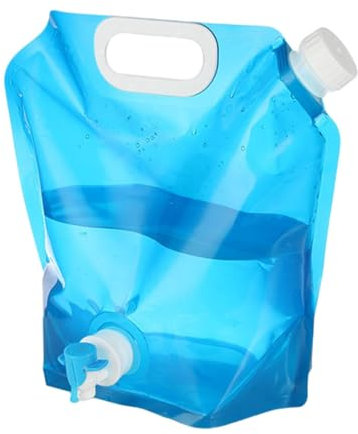Generisch Tanica per acqua pieghevole da 5 l, con rubinetto, sacca per l'acqua Ragbar, contenitore per l'acqua pieghevole, per campeggio, bagno di ghiaccio, per accessori da campeggio, per il