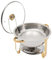 Chafing Dish Buffet - Récipient rond de 5 l - En acier inoxydable - Avec rangement des couvercles - Pour réunion de famille, fête