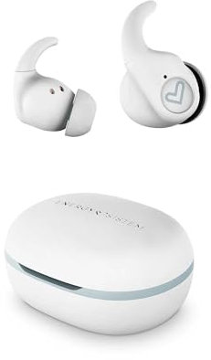Energy Sistem Auriculares Deportivos Arena (Bluetooth 5.3, True Wireless Stereo, Secure fit+, IPX5, ESmart Connect App) Blanco