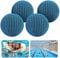 4 Stück Hot Tub Pool Scum Absorber-6 cm Wiederverwendbarer Schaum zur Beseitigung von Schwammbällen, Poolschwamm Ölabsorber- Whirlpool-Schaumreiniger verschlingt Schaum für Schwimmbäder und