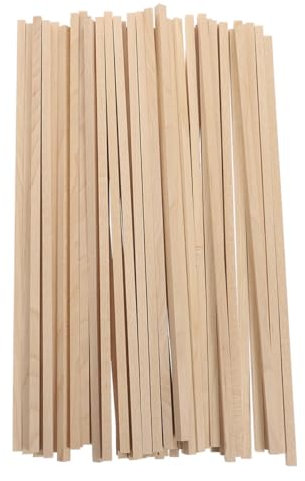 DIYEAH 30 Stück Quadratische Holzstäbe 6 Mm X 30 Cm Bastelmaterial Aus Holz Für Projekte Von Jungen Und Mädchen