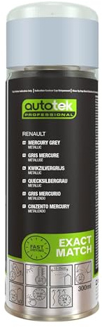 Autotek Peinture pour voiture en aérosol Professional Exact Match, Renault Mercury Grey/Gris Mercury, 300ml