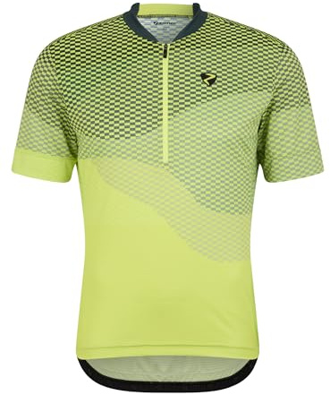 Ziener Herren NEMIC Fahrradtrikot/Radtrikot - Mountainbike|Rennrad - atmungsaktiv, schnelltrocknend, elastisch, Kurzarm, bitter Lemon, 50