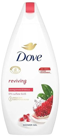 Dove Revival Lot de 6 gels douche « Grenade et hibiscus » 450 ml