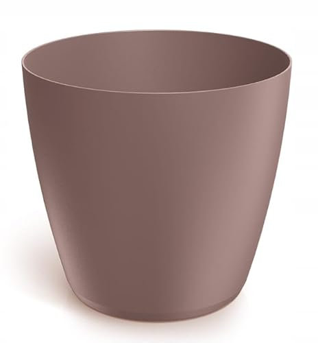 DomoDomo Pot de Fleurs et Cache-Pot Marsala Mat, 19,8 x 18,2 cm, en Plastique Lisse, Vieux Rose Mat