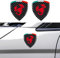 OYDDL 2PCS Universal Carbon Fiber Skorpion Emblem Aufkleber Einfügen Ersatz DIY Kompatibel mit FIAT Abarth Lancia 124 500 595 600e 695 Punto 500 500e 500c 500l 500x Auto Dekoration Zubehör