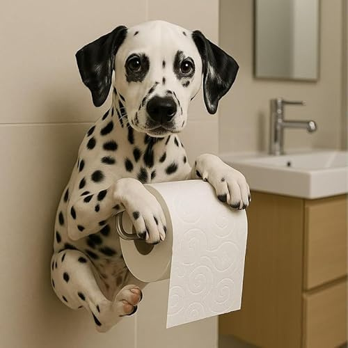 Toilettenpapierhalter in Hundeform, schöner Handtuchhalter aus Papier in Katzenform, dekorativer Toilettenpapierhalter in Tierform, Geschenk für Hundeliebhaber (#B)