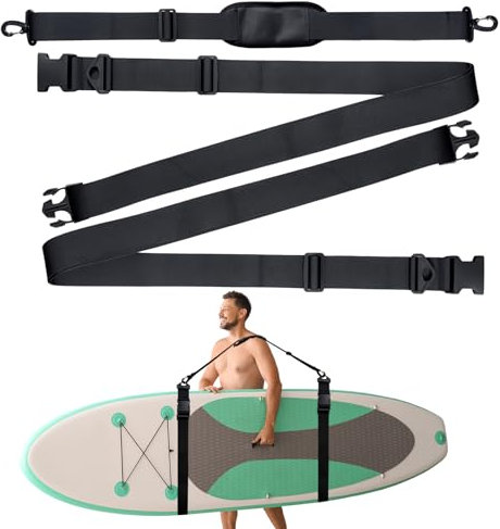 Golgner Surfbrett Tragegurt, Surfbrett Schultergurt, SUP Tragegurt, SUP Board Zubehör Tragegurt, Verstellbarer Schultergurt für Surfbretter, für Kajak Surfboard Kanu Longboards