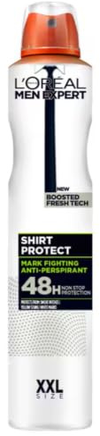 L'Oréal Men Expert Deodorant Shirt Protect XXL Anti-Perspirant Spray 300ml | 48H Protection Against Stains & Marks, Anti-Cardboard Effect Formula, Super Size 300ml Spray